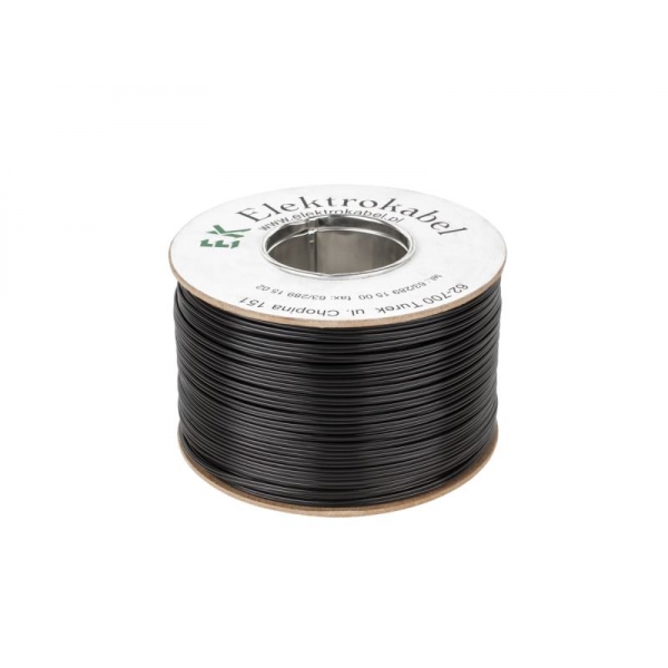 Reproduktorový kábel SMYp 2 x 0,22 mm, čierny, 300 m