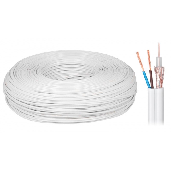 Koaxiálny kábel YWDXek 75-0,59 / 3,7 K-60 + 2x0,5mm 300m