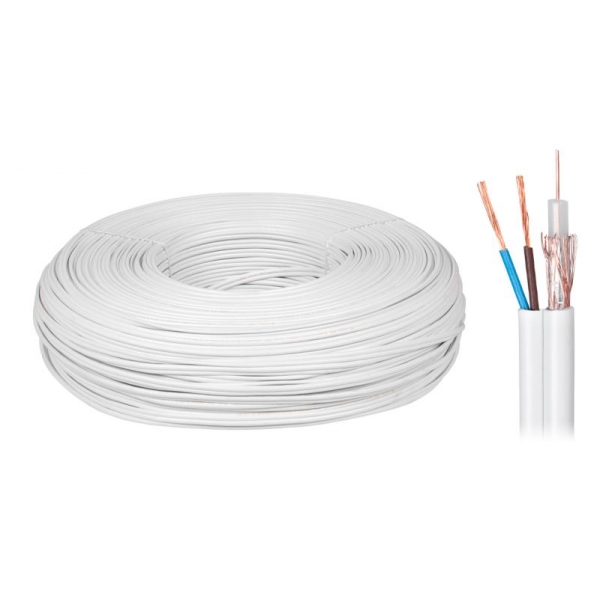 Koaxiálny kábel YWDXek 75-0,59 / 3,7 K-60 + 2x0,5mm 200m