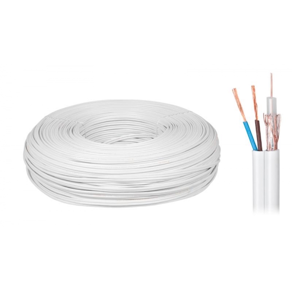 Koaxiálny kábel YWDXek 75-0,59 / 3,7 K-60 + 2x0,5mm 100m