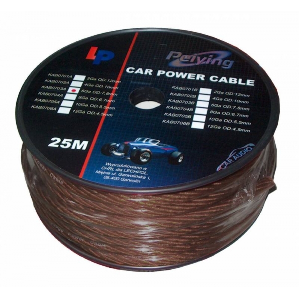 Kábel do auta 8Ga OD6,7mm CU 25m