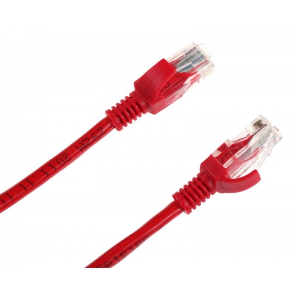 Patchcord UTP kábel kat. 6e zástrčka - 2m červená INTEX zástrčka