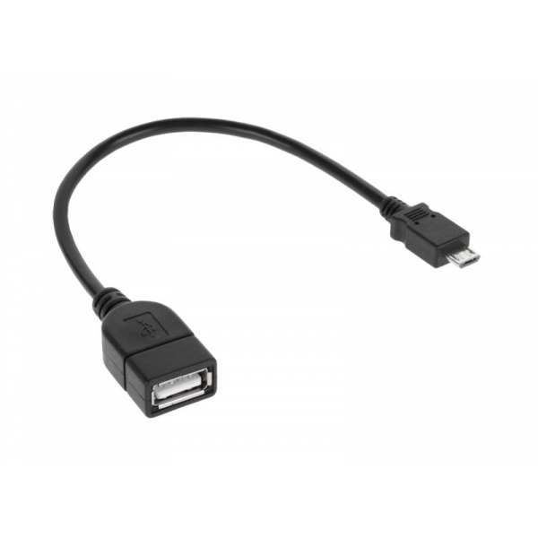 Zásuvka USB kábla A - 20 cm micro USB zástrčka