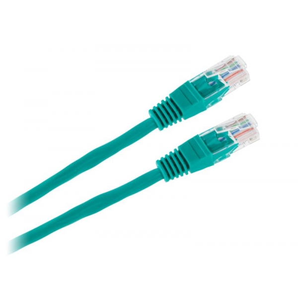 Patchcord UTP 8c kábel plug-to-plug 1,0 m CCA zelený