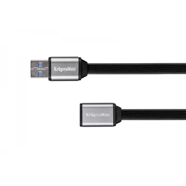 Kábel USB3.0 zástrčka - zásuvka 1m plochý kábel Kruger & Matz