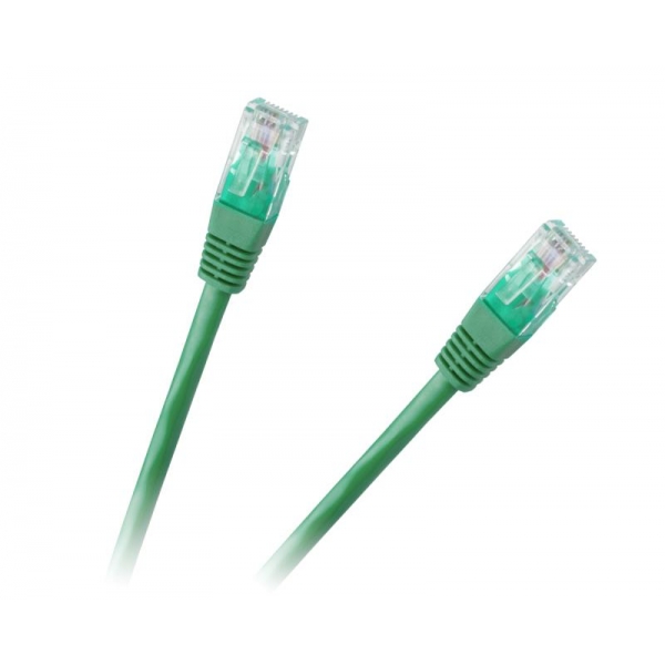 Patchcord UTP 8c kábel plug-to-plug 0,5m CCA zelená kat.6e