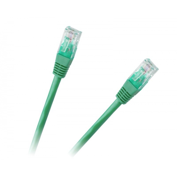 Patchcord UTP 8c kábel plug-to-plug 1,0m CCA zelená kat.6e