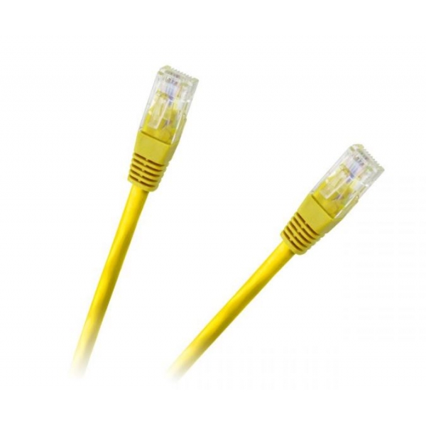 Patchcord UTP 8c kábel plug-to-plug 1,0 m CCA žltá kat.6e