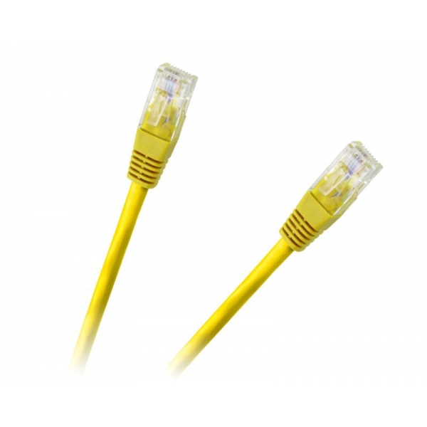 Patchcord UTP 8c kábel plug-to-plug 1,5m CCA žltá kat.6e