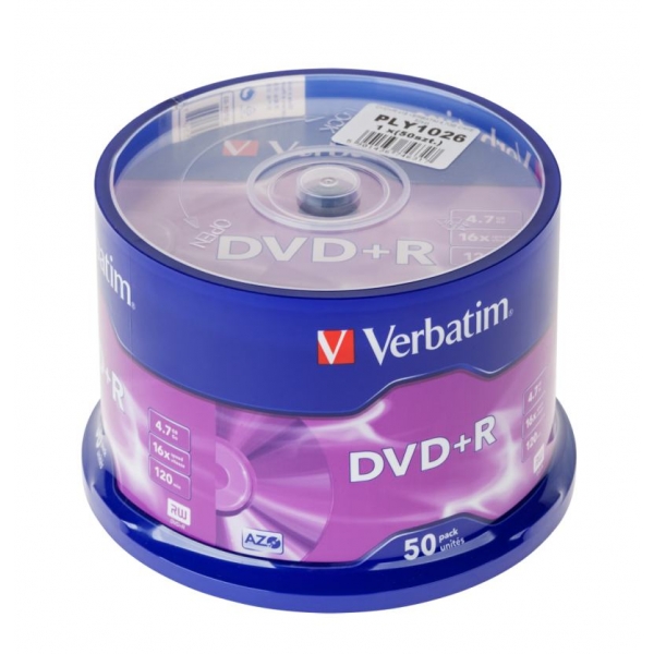 DVD + R x16 VERBATIM CAKE 4,7GB 50ks