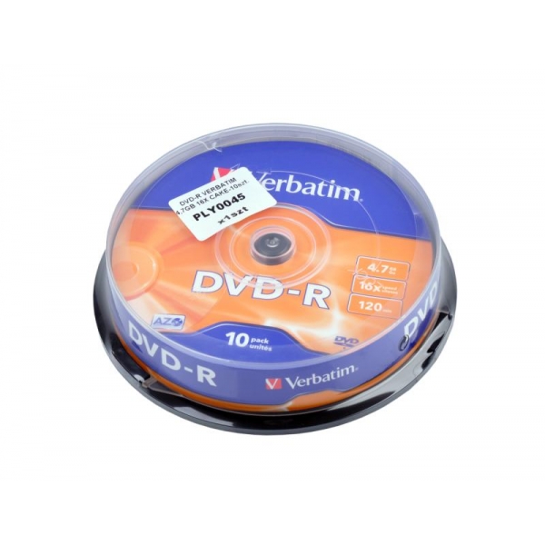 DVD-R VERBATIM 4,7GB 16X TORTA-10ks.