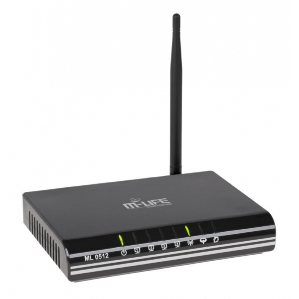 Bezdrôtový ADSL router / modem M-LIFE, 150 Mbps