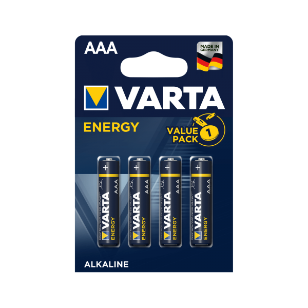 Alkalická batéria VARTA LR03 ENERGY 4 ks / bl.
