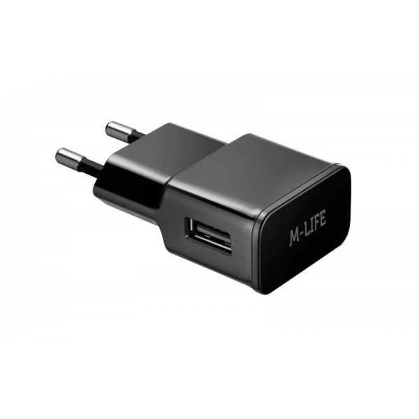 M-LIFE USB 1000 mA nástenná nabíjačka