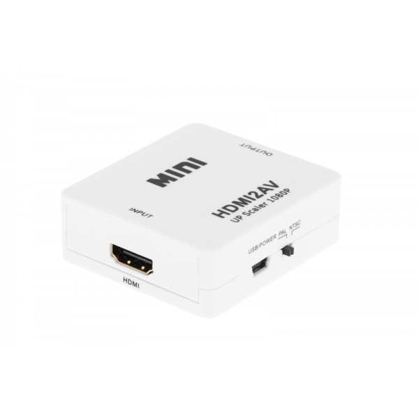 Prevodník signálu HDMI zásuvka - AV zásuvka - CHINCH CVBS + AUDIO