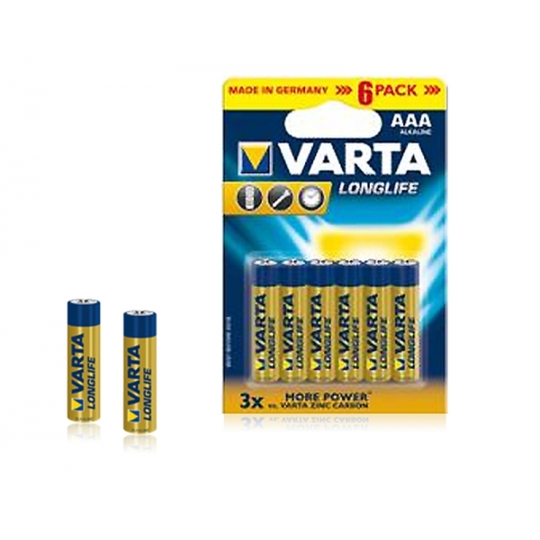 Alkalická batéria VARTA LR03 LONGLIFE 6 ks / bl.