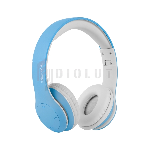Kruger & Matz bezdrôtové slúchadlá do uší pre deti, model Street Kids, modrá farba