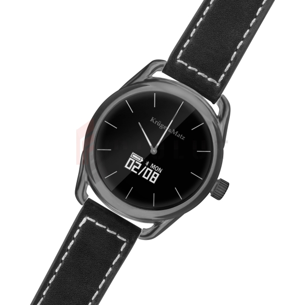 Čierne hybridné hodinky Kruger & Matz