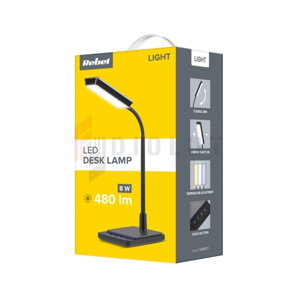 Stolná LED lampa s možnosťou výberu teploty farby svetla