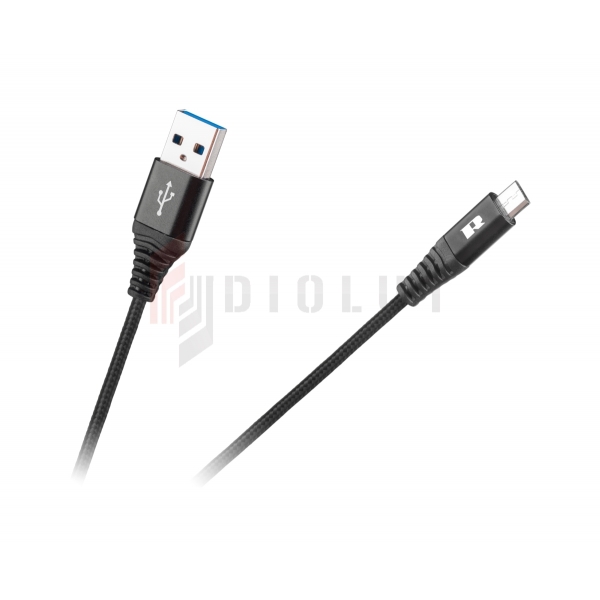 USB kábel - USB micro REBEL 50 cm čierny