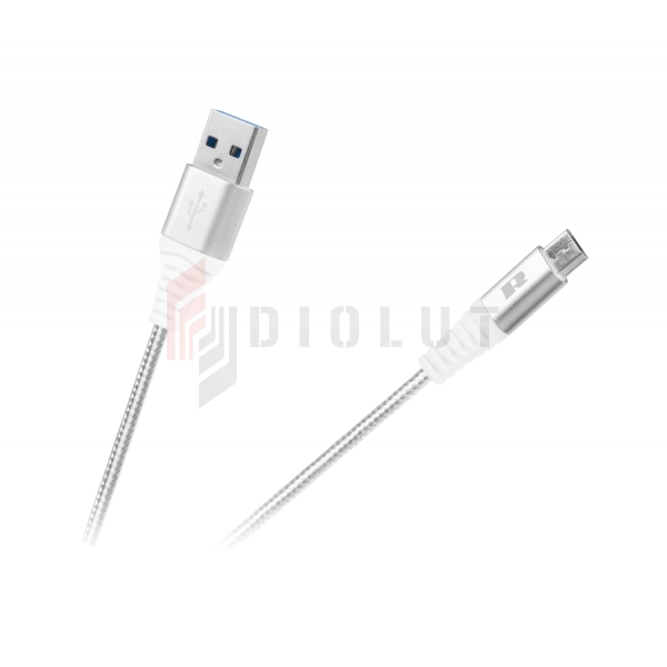 USB kábel - USB micro REBEL 50 cm biely
