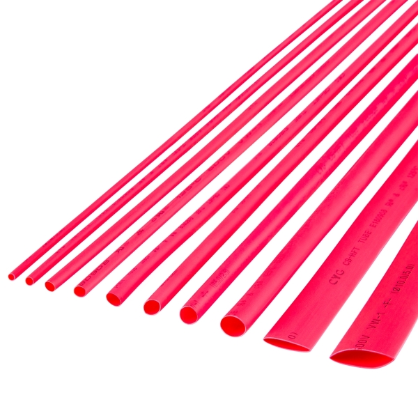 Teplom zmrštiteľné bužírky 3,0 mm-1 m červená Cabletech