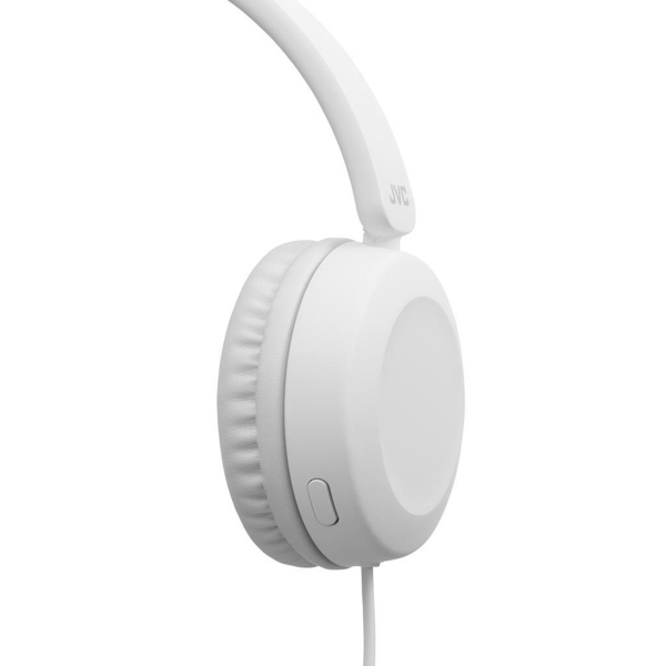 Káblové slúchadlá JVC HAS-31 WE na uši s diaľkovým ovládaním a mikrofónom biele