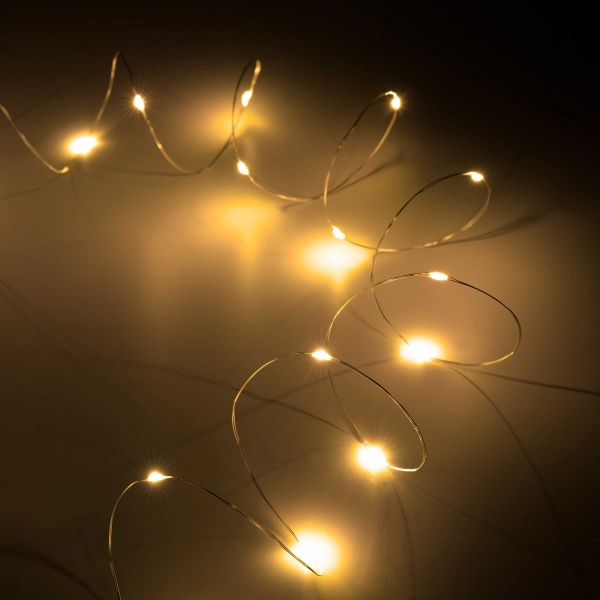 Vianočné osvetlenie - 50 mini LED - teplá biela