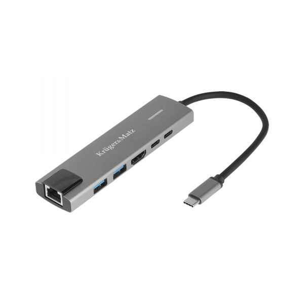 Adaptér USB typu C na HDMI (HUB)/2x USB3.0/2x USB typu C/RJ45