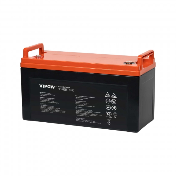 12V 120Ah gélová batéria Vipow