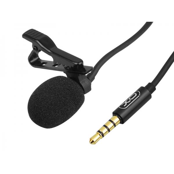XO mikrofón pre telefón 3,5 mm jack, čierny.