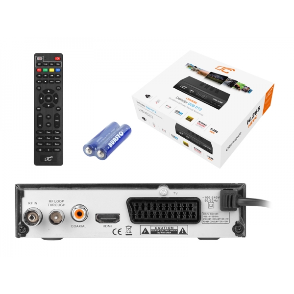 PS tuner DVB-T-2 LTC terestriálny TV DVB202 s H.265 programovateľným diaľkovým ovládaním