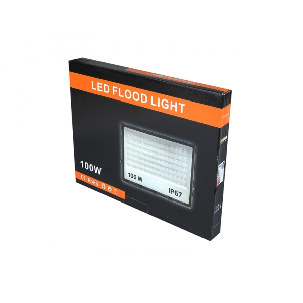 PS LED Floodlight SLIM 100W 6000K IP67 NOVINKA.