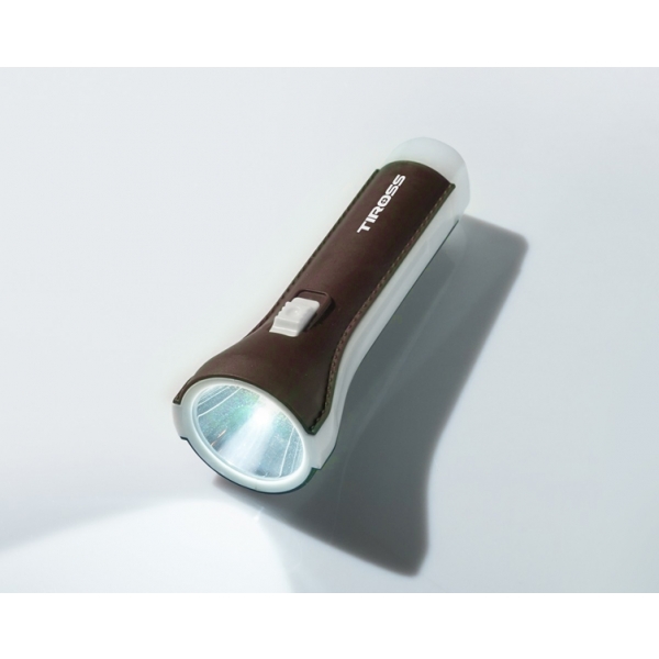 Ručná baterka TS-2205 1-LED 1W 60lm+1-LED 35lm 1xAA,hnedá