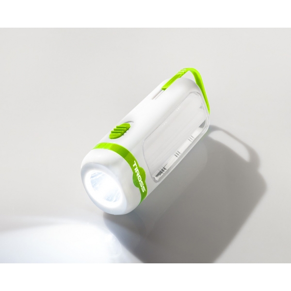 Ručná baterka TS-2207 1-LED 1W 70lm+10-LED SMD 90lm 2xAA,zelená