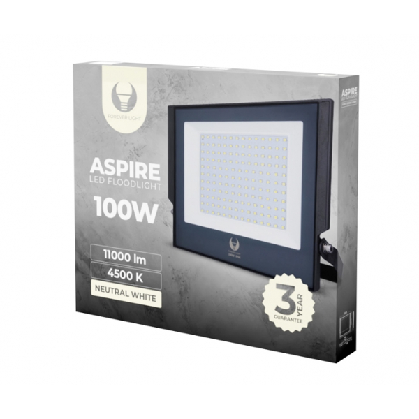 ASPIRE LED Floodlight 100W 4500K 11000lm 230V Forever Light