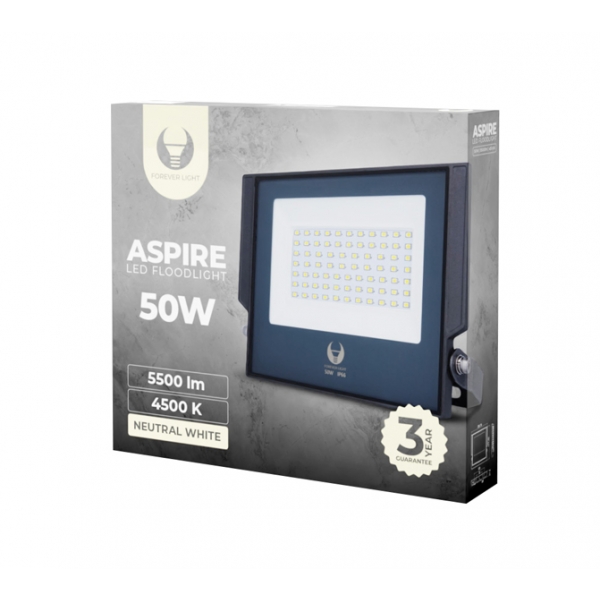 ASPIRE LED Floodlight 50W 45000K 5500lm 230V Forever Light