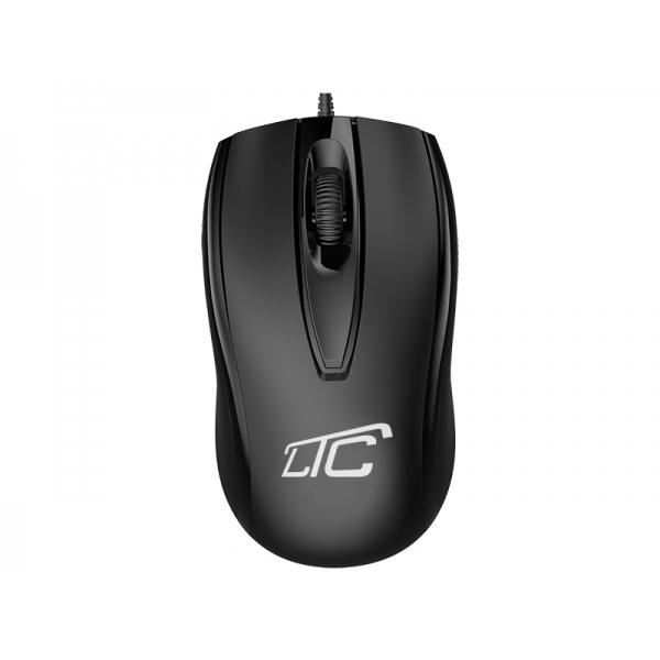 Počítačová myš LTC, drôtová, čierna.