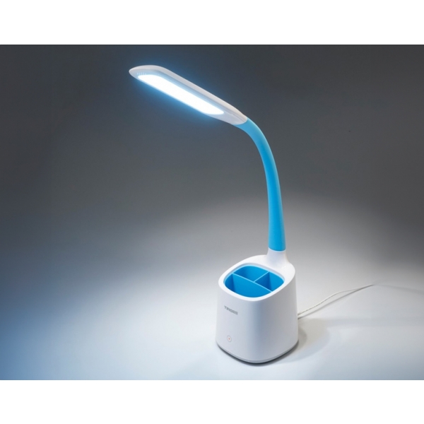 LED stolová lampa TS-1809 modrá so skrinkou na náradie 6W 350 lm, 3000K/4000K/6000K