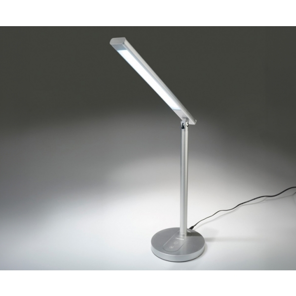 Moderná stolová lampa strieborná LED TS-1811 7W 400lm, 3000k/4000k/6000k