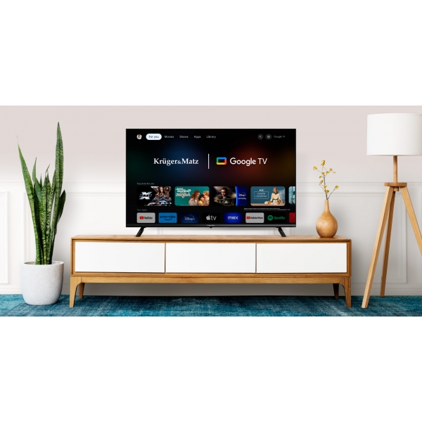 Kruger&Matz 50" UHD Google TV DVB-T2/T/C H.265 HEVC TV