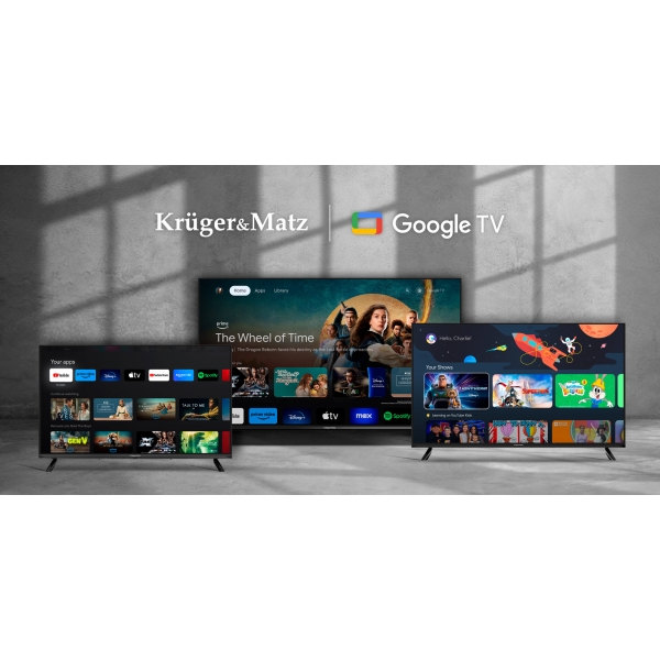 Kruger&Matz 50" UHD Google TV DVB-T2/T/C H.265 HEVC TV