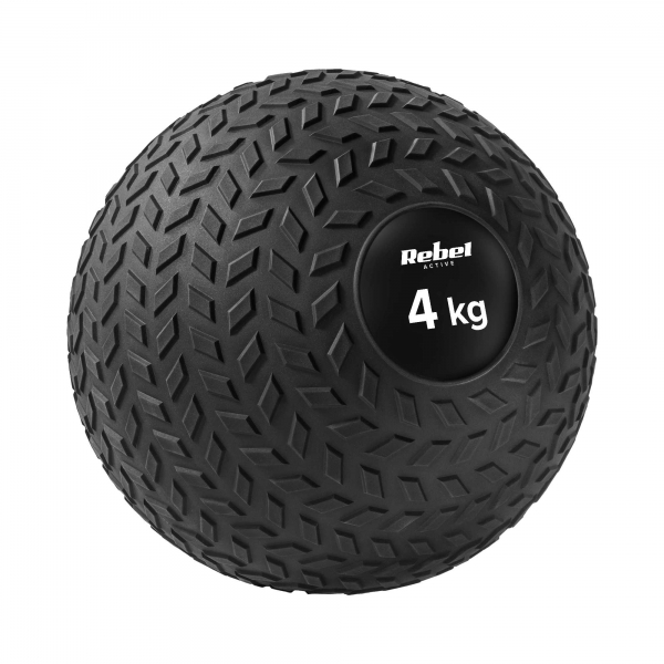 Malý medicinbal na rehabilitačné cvičenie Slam Ball 23cm 4kg, REBEL ACTIVE