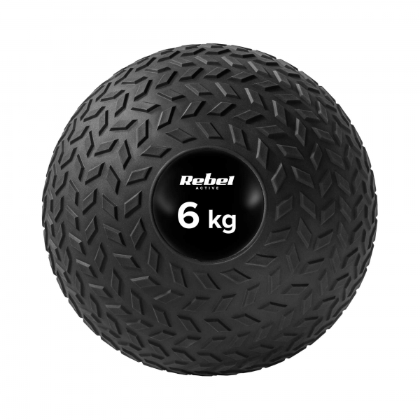 Malý medicinbal na rehabilitačné cvičenie Slam Ball 23cm 6kg, REBEL ACTIVE