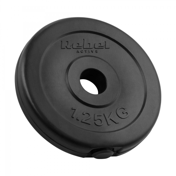 Sada bitúmenových závaží 4x1,25kg, otvor 31mm, klasická platňa, REBEL ACTIVE