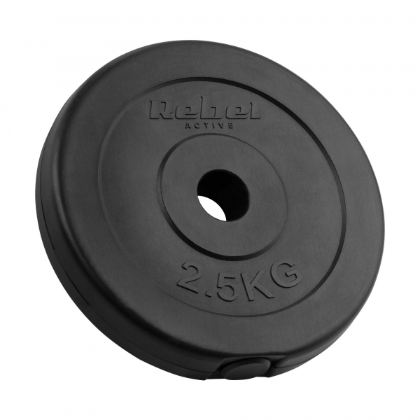 Sada bitúmenových závaží 4x2,5kg, otvor 31mm, klasický tanier, REBEL ACTIVE