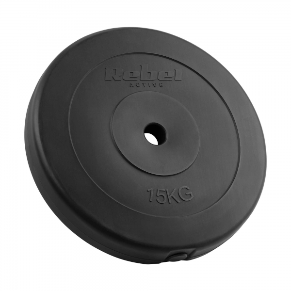 Sada bitúmenových závaží 2x15kg, otvor 31mm, klasický tanier, REBEL ACTIVE