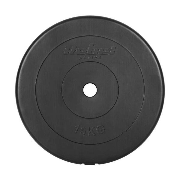 Sada bitúmenových závaží 2x15kg, otvor 31mm, klasický tanier, REBEL ACTIVE