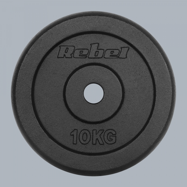 Sada liatinových závaží 2x10kg, otvor 31mm, klasický tanier, REBEL ACTIVE