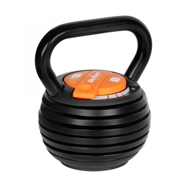 Automatický nastaviteľný liatinový kettlebell 9kg, REBEL ACTIVE